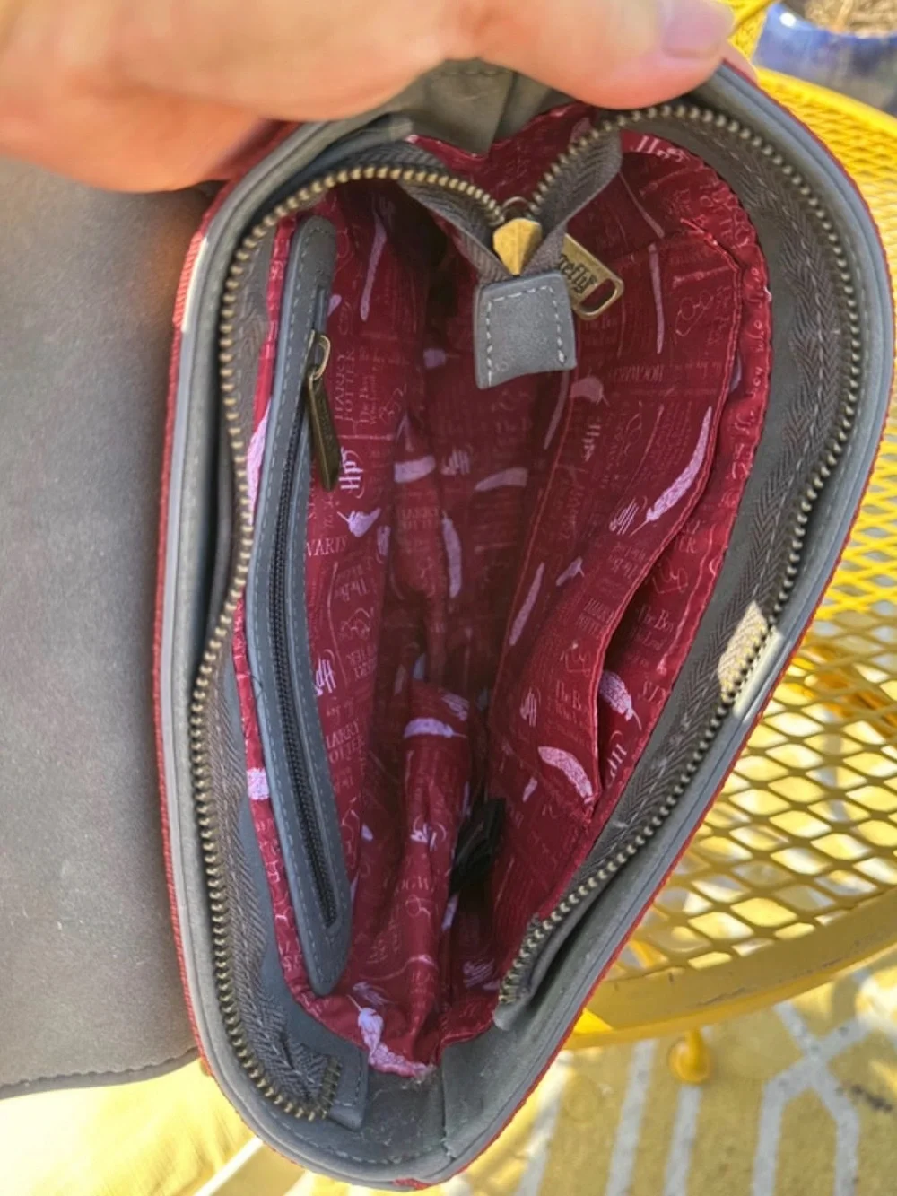 Harry Potter Gray Mini Backpack with Gryffindor Stripe